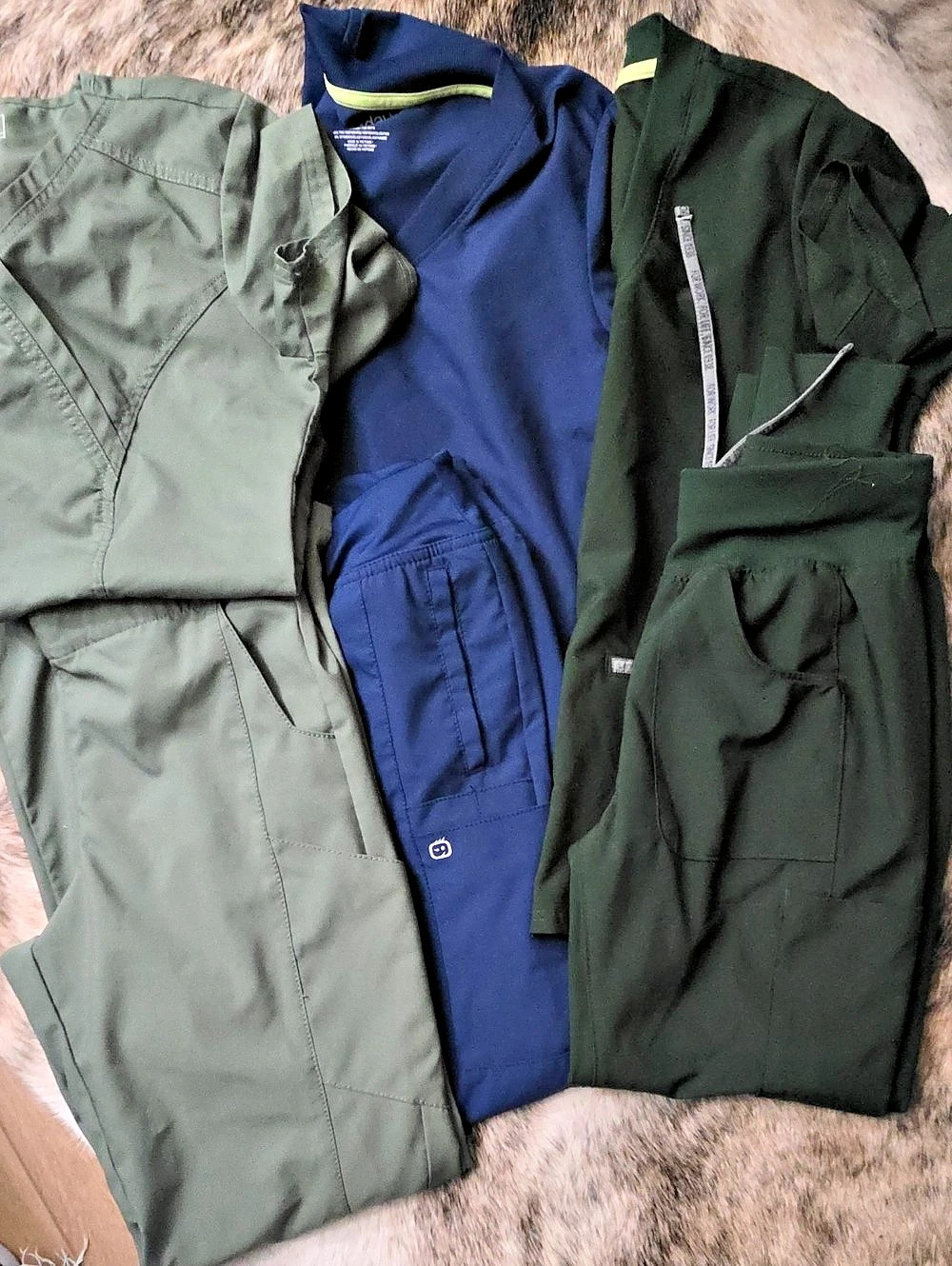 Landau Workwear Pants Green & Blue Size XS Like New 3 Sets